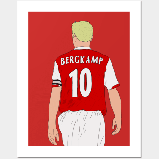 Dennis Bergkamp Jersey Number 90s Football Iconic Minimalist Posters and Art